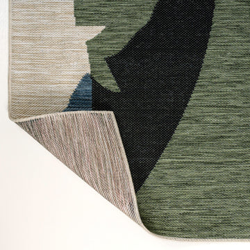 Shelby Coastal Vintage Abstract Palm Leaf Indoor/Outdoor Area Rug